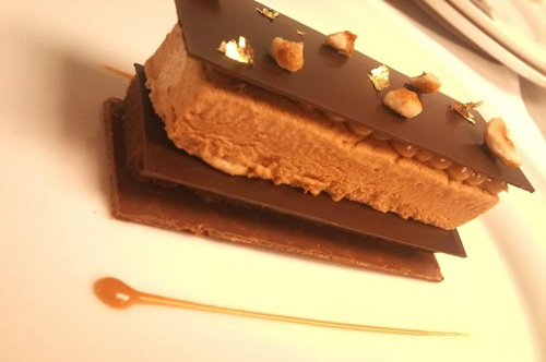 Parfait praline-sachert-toffee caramel-fleur de sel-chocolate bars