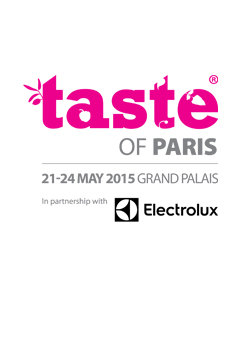 Taste Festivals 2015:   Grand Palais!