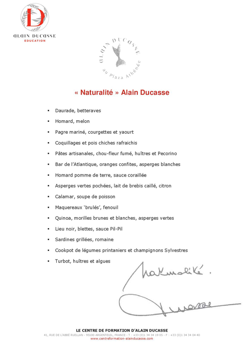Naturalite - Alain Ducasse Education