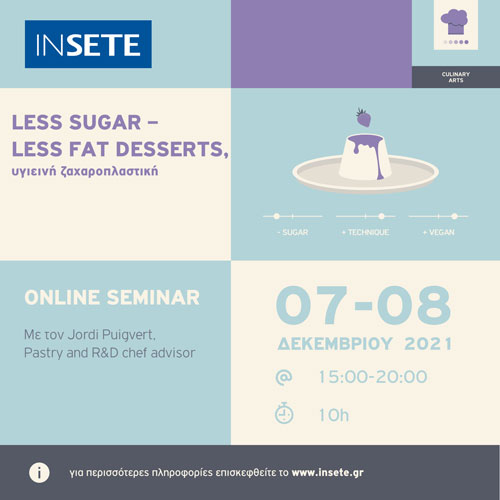 Less sugar - Less fat desserts